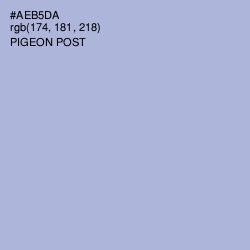 #AEB5DA - Pigeon Post Color Image
